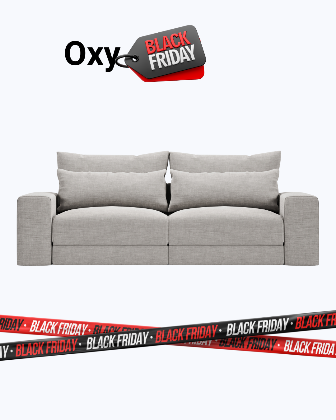 Oxy Sofa – 3-Seater (Straight) BLACK FRIDAY OFFER