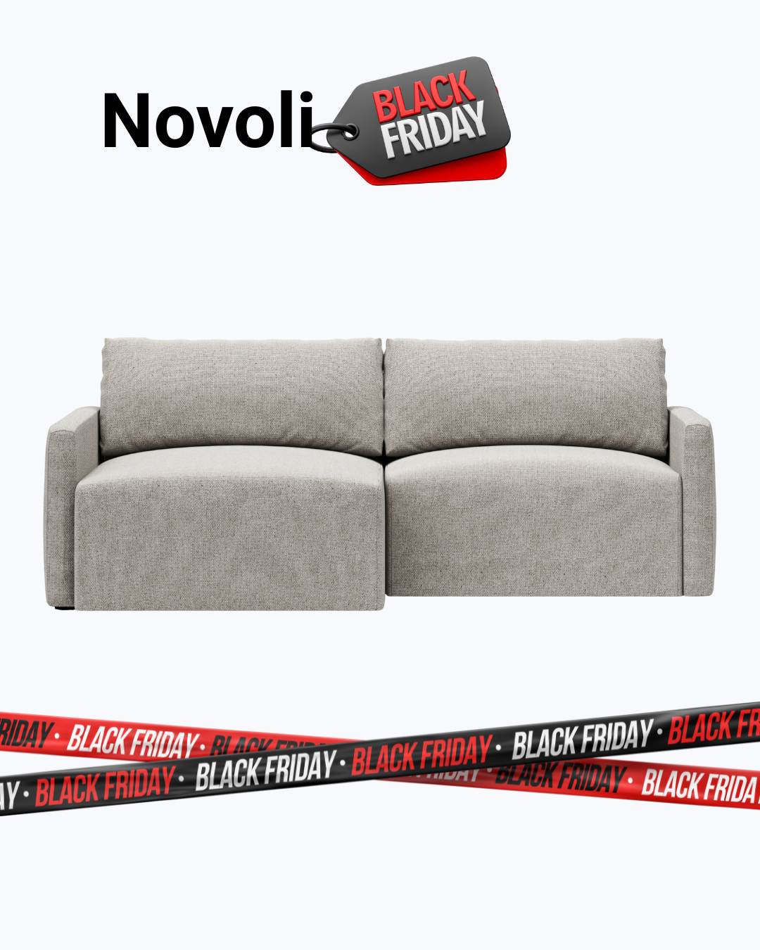 Novoli Corner Sofa – L-Shape (Small) BLACK FRIDAY OFFER