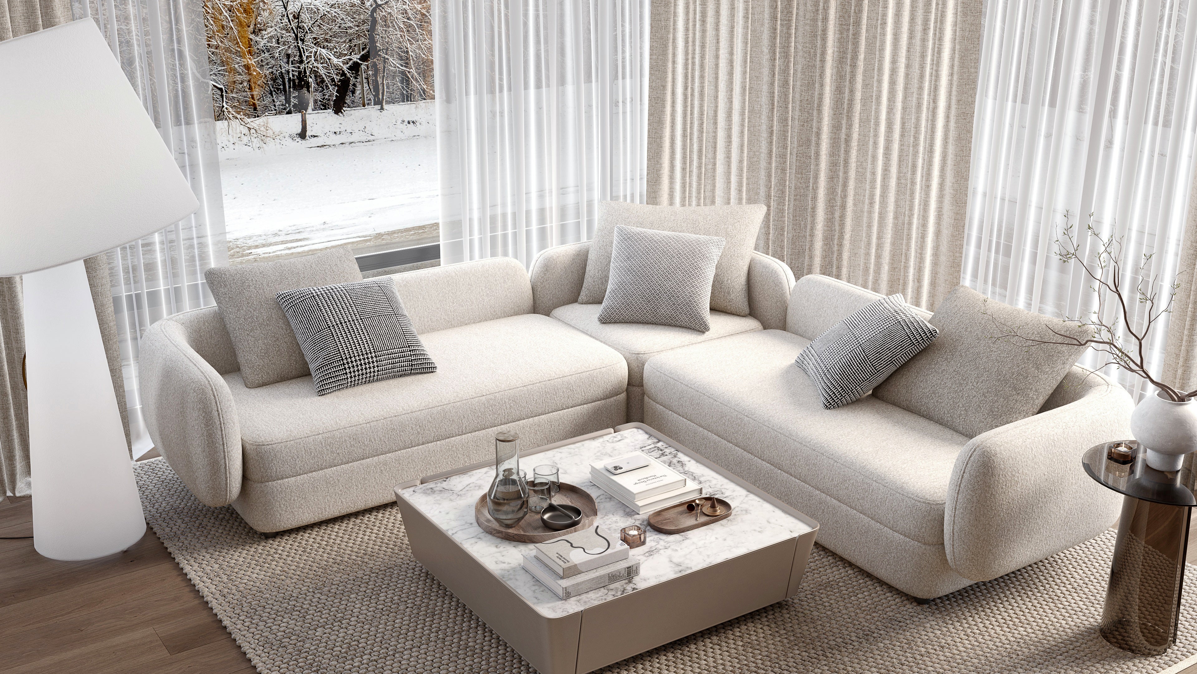 Madrid Corner Sofa – L-Shape with Appex