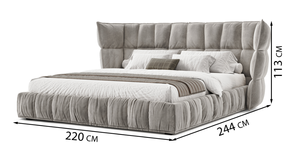 Alicante Bed — Modern Comfort, Stylish Art Deco